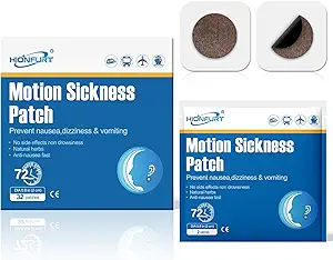 32ct Motion Sickness Patches – Sea Sickness Patches for Cruise, Car, Airplane, and Other Travel – Non-Drowsy, Effective, Lasts 72 Hours