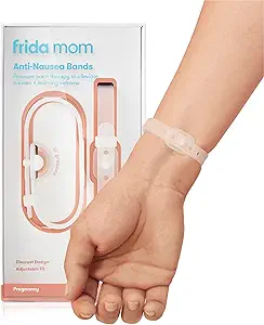 Frida Mom Nausea Bands for Morning Sickness Relief, 24/7 Support Through Pressure Point Therapy, Includes 2 Bands and Storage Case