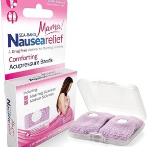 Sea-Band Mama! Anti-Nausea Acupressure Wristband for Morning Sickness, Colors May Vary, 1 Pair