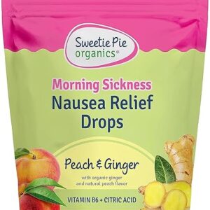 Pregnancy Nausea Relief Drops, Soothe First Trimester Morning Sickness, Peach & Ginger Flavor, 30 Count