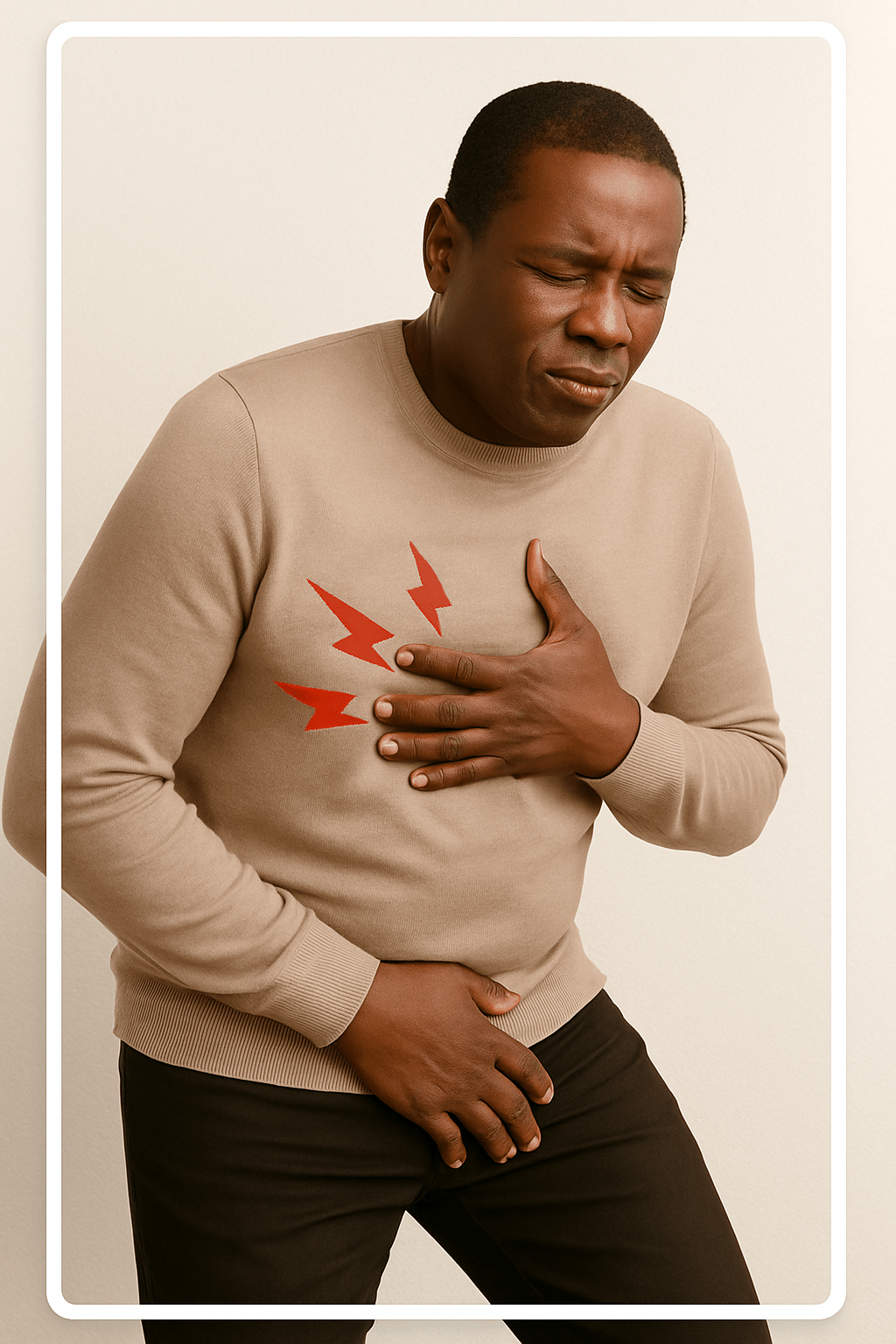 Chest and rib pain illustration