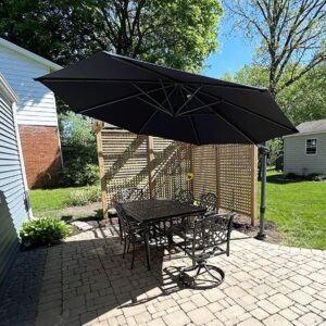 Purple Leaf 11-ft Round Cantilever Patio Umbrella