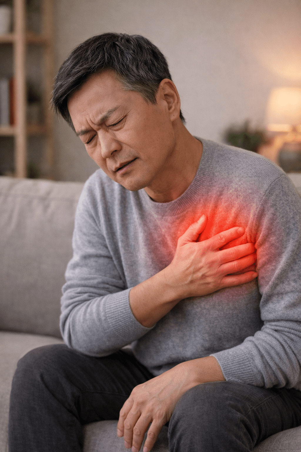 Person experiencing heart and circulation issues