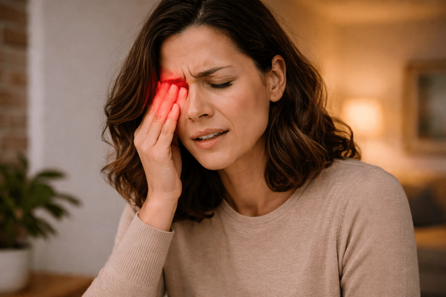 Eye pain illustration