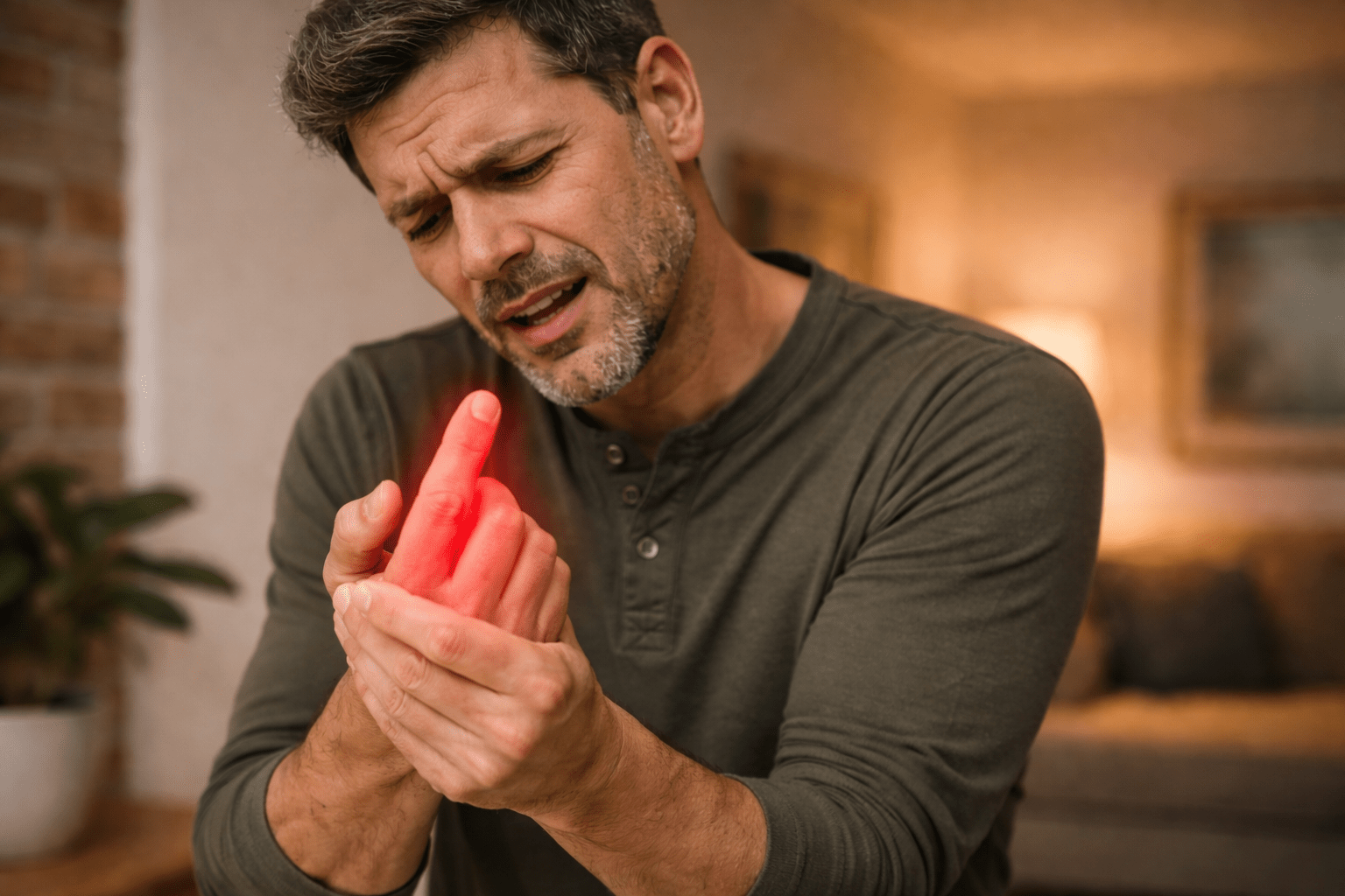 Finger pain illustration