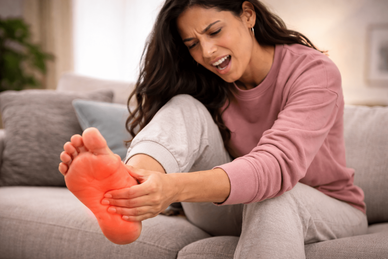 Heel pain illustration