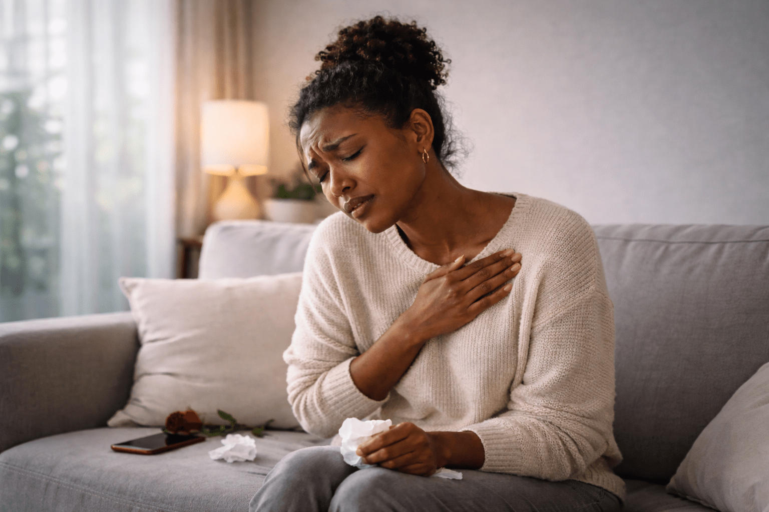 Heartbreak Emotional Pain Illustration