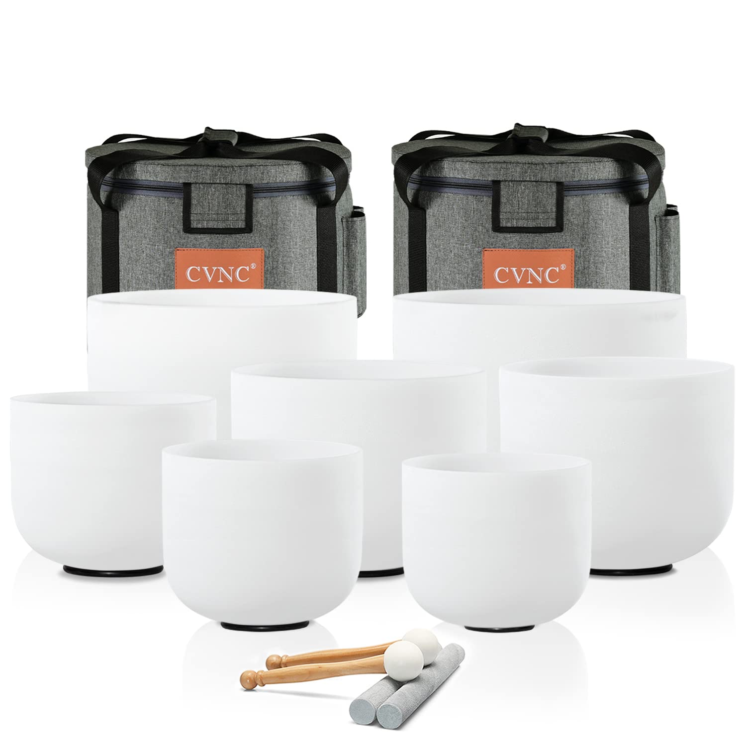 CVNC quartz crystal singing bowls supporting relaxation, meditation and lifestyle wellness