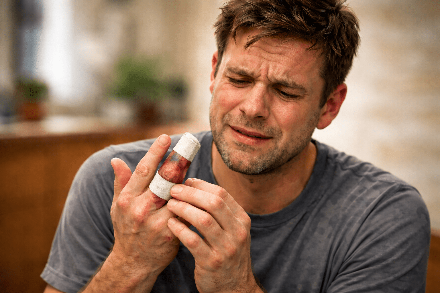 Jammed Finger Illustration