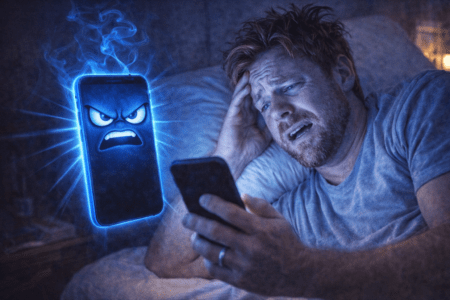 Your Phone Is Gaslighting Your Nervous System: A Blue Light Horror Story (With a Happy Ending)