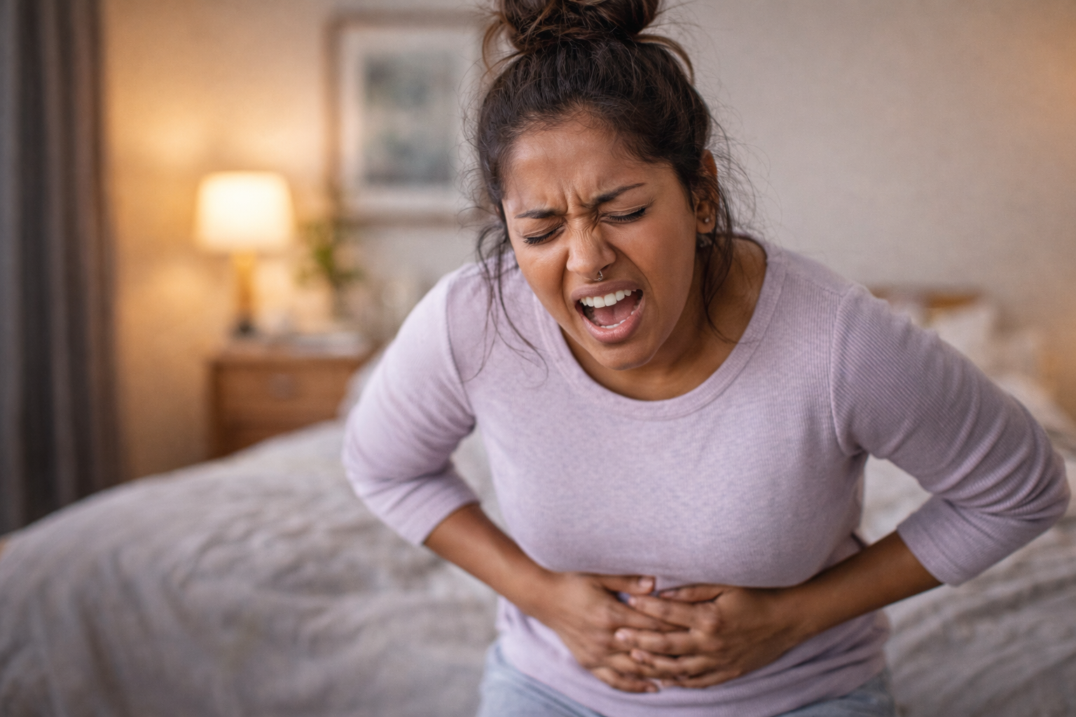 Ovarian cyst pain pelvic discomfort bloating relief care support