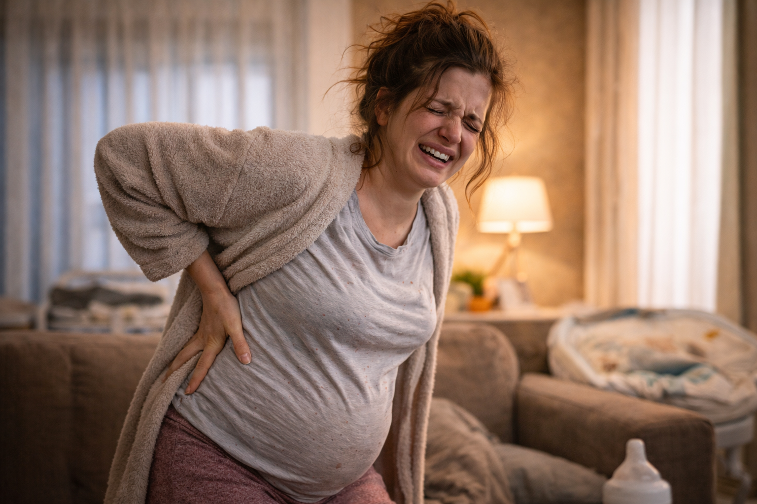 pregnancy back pain lower back discomfort posture belly pressure prenatal support stretching