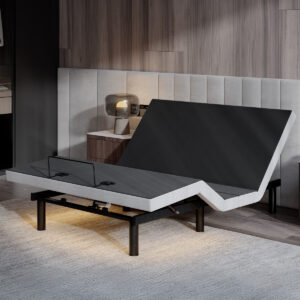 SweetNight SenseSync full adjustable bed base shown with the head section raised