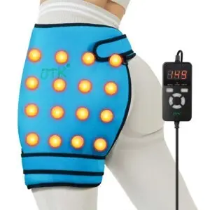 UTK H21C1 far infrared hip heating pad worn on the hip, with its digital temperature controller