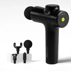 Boldfit BoldGun Thrust muscle massage gun with percussion head attachment