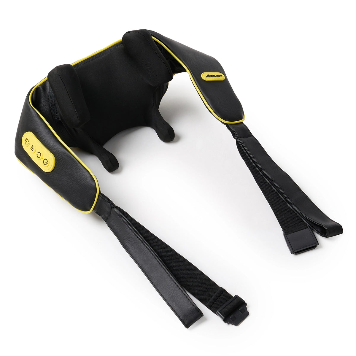 Boldfit UnKnot neck and shoulder massager being used across the upper back and shoulders
