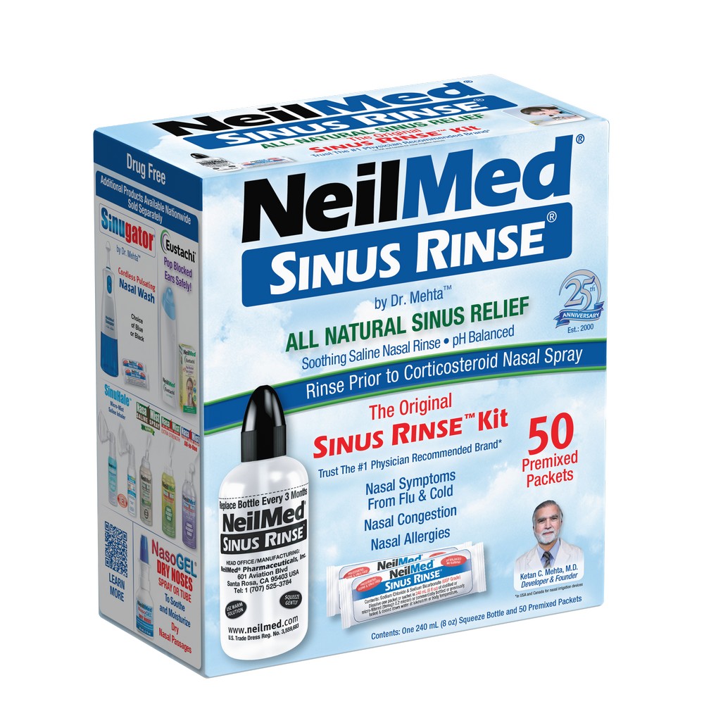 NeilMed Sinus Rinse Kit box, angled view