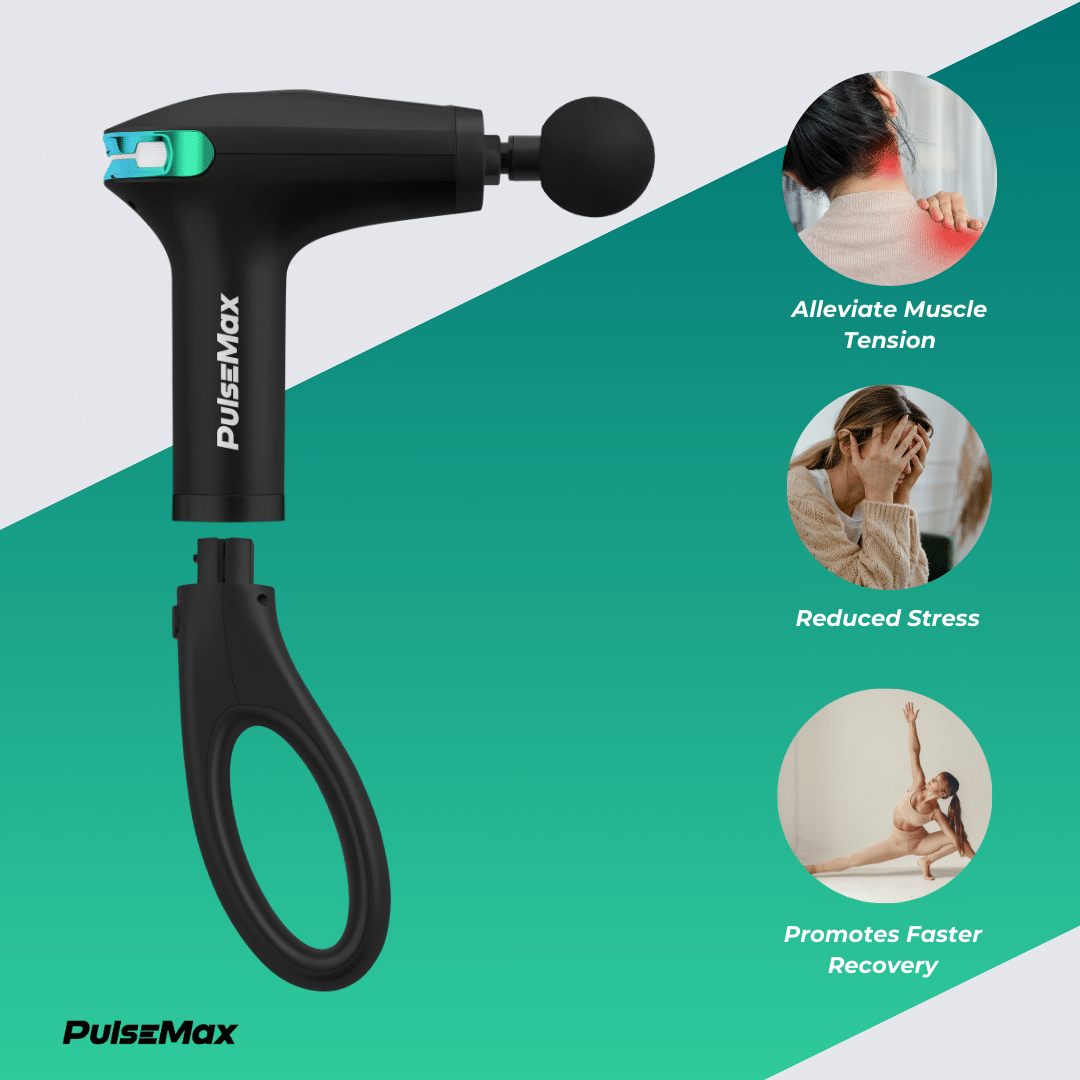 REATHLETE PulseMax portable electric massager handheld unit shown on a white background — view 4