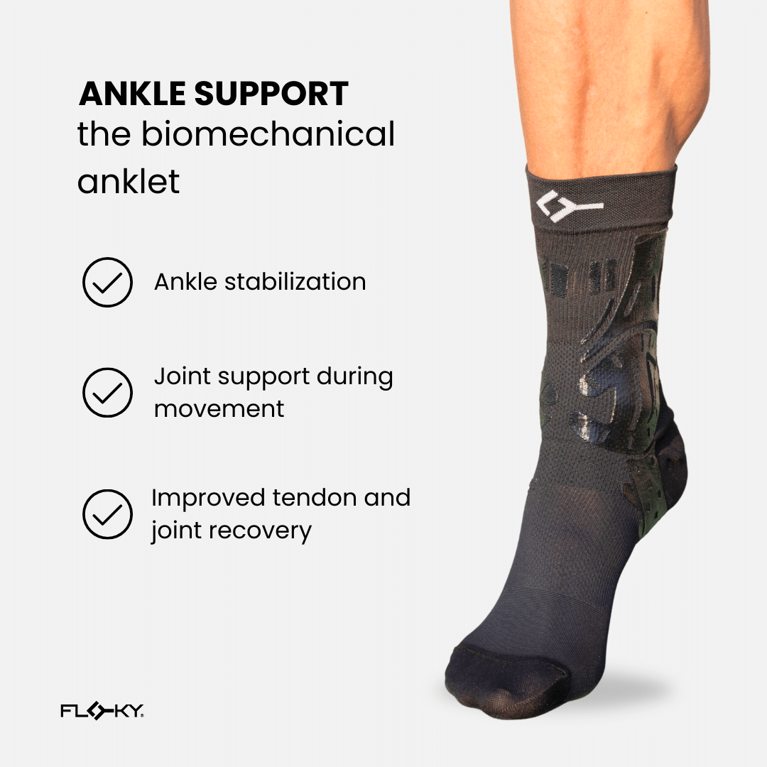 Floky black knit compression ankle support for the left ankle, size M-L — view 4