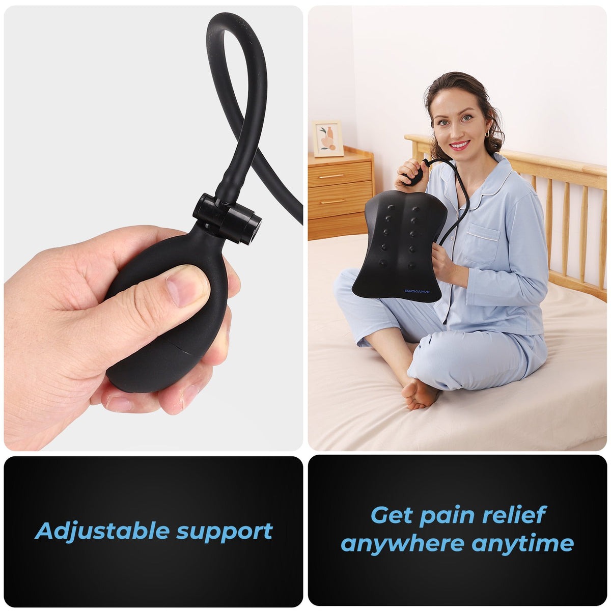 REATHLETE BackWave back stretcher arch with massage points and adjustable height settings — view 3