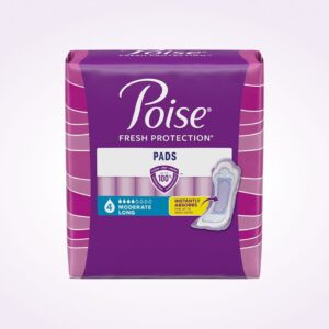 Poise pads pack, 4 drop Moderate absorbency, Long length