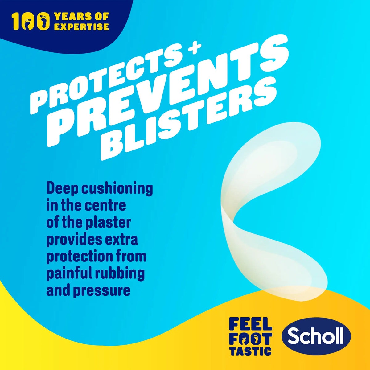 Scholl pack of five large clear hydrocolloid blister plasters for feet and heels — view 4