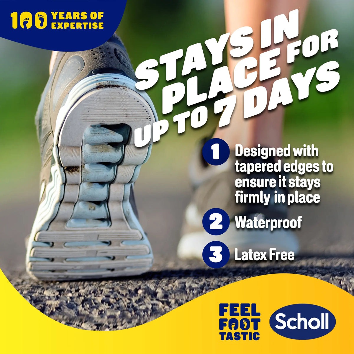 Scholl pack of five large clear hydrocolloid blister plasters for feet and heels — view 5