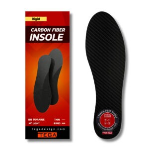 Tega Design rigid carbon fiber insole, 1.3mm thick, men's size 6.5, single piece