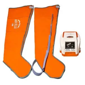 Air Relax AR-1.0 leg compression boots with digital control unit and a pair of leg sleeves