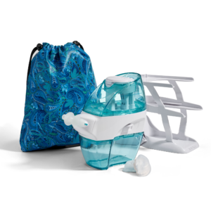 Naväge Deluxe Bundle: Nose Cleaner, countertop caddy, nose pillows and travel bag (the maker's packshot shows the Paisley bag; the linked bundle has the black bag)