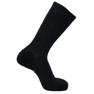Black PlayMakar AMP crew compression socks, 18-25mmHg, shown as a pair