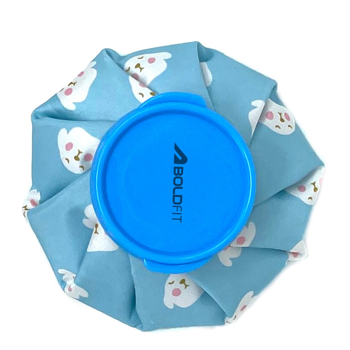 Boldfit pain relief ice bag with screw-top lid, filled with ice cubes — view 5