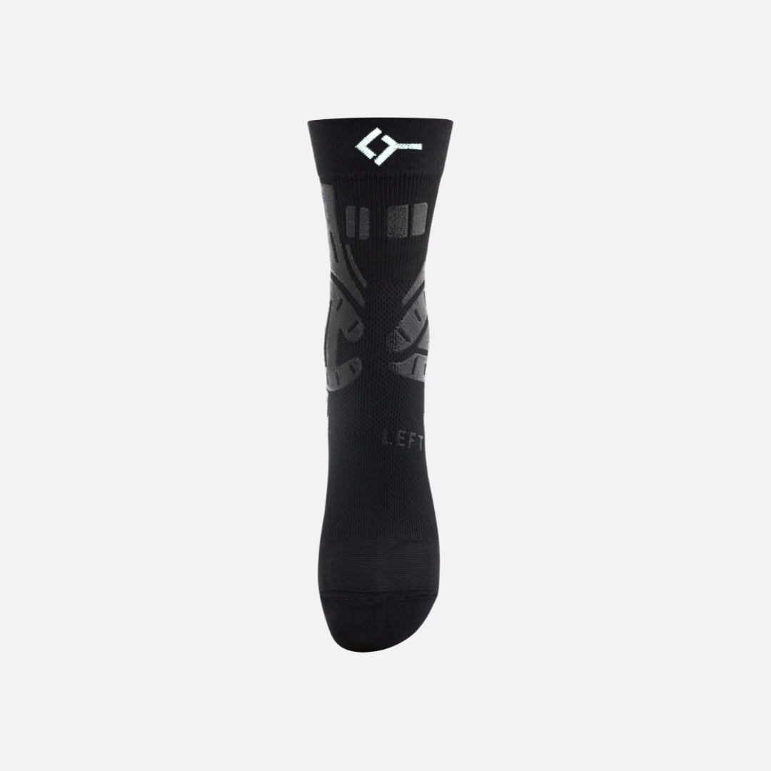 Floky black knit compression ankle support for the left ankle, size M-L — view 3
