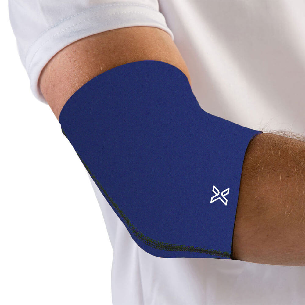 Black body helix elbow compression sleeve in medium, shown laid flat — view 4