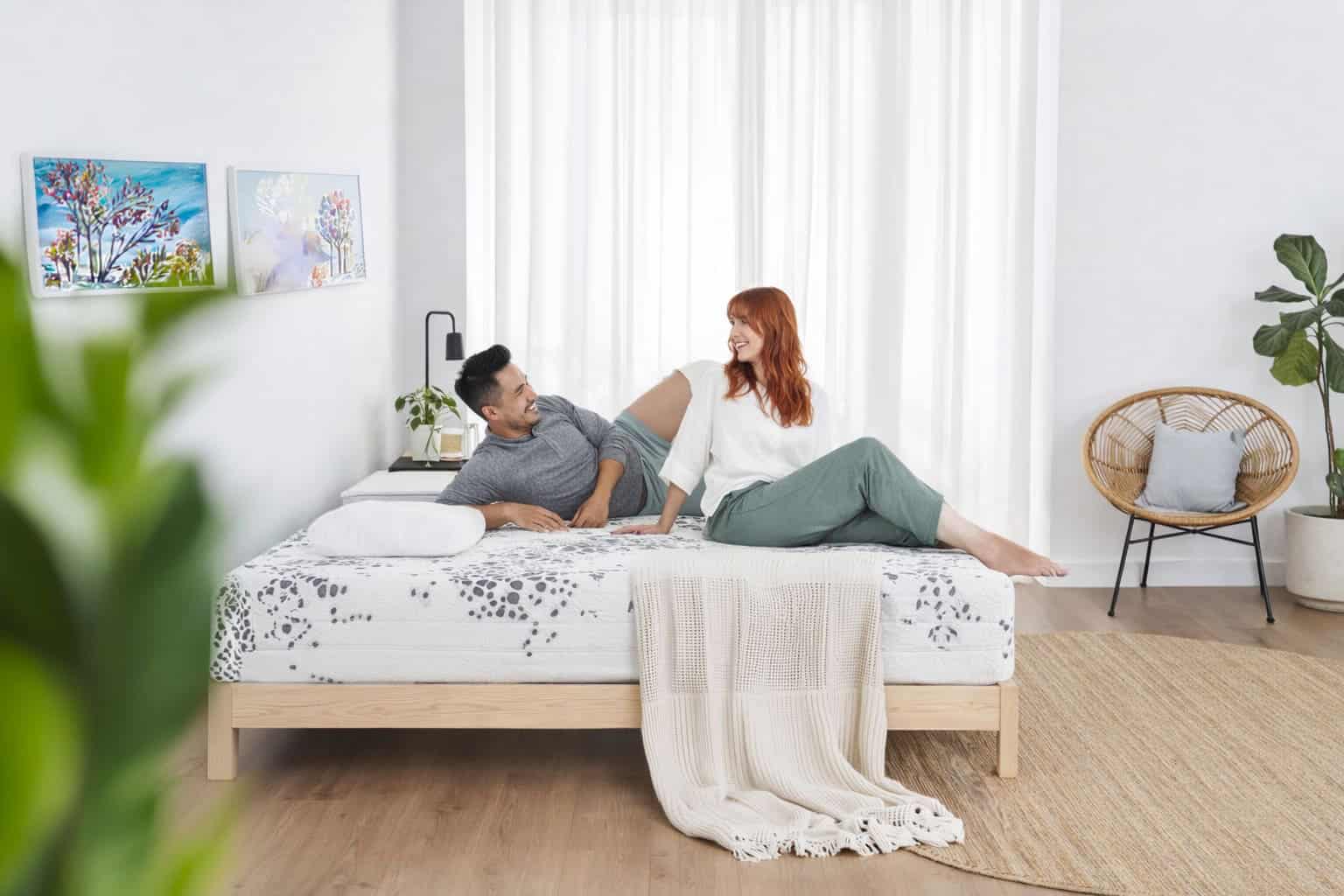 Majestic 9000 extra firm double mattress in 135 x 190 cm, shown uncovered on a plain bed base