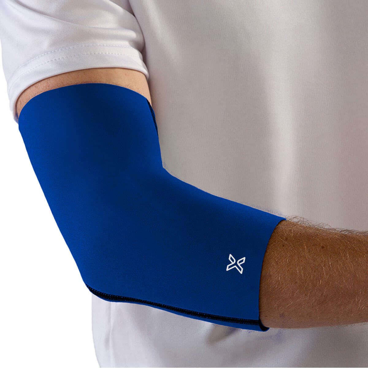 Black X-Large body helix full elbow compression sleeve laid flat — view 4