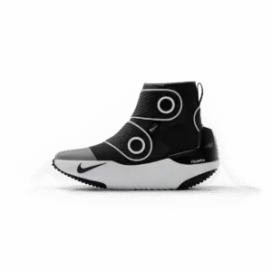 Nike x Hyperice Hyperboot heat compression boots worn on a person's feet