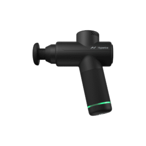Hyperice Hypervolt Go 2 portable percussion massager held in one hand