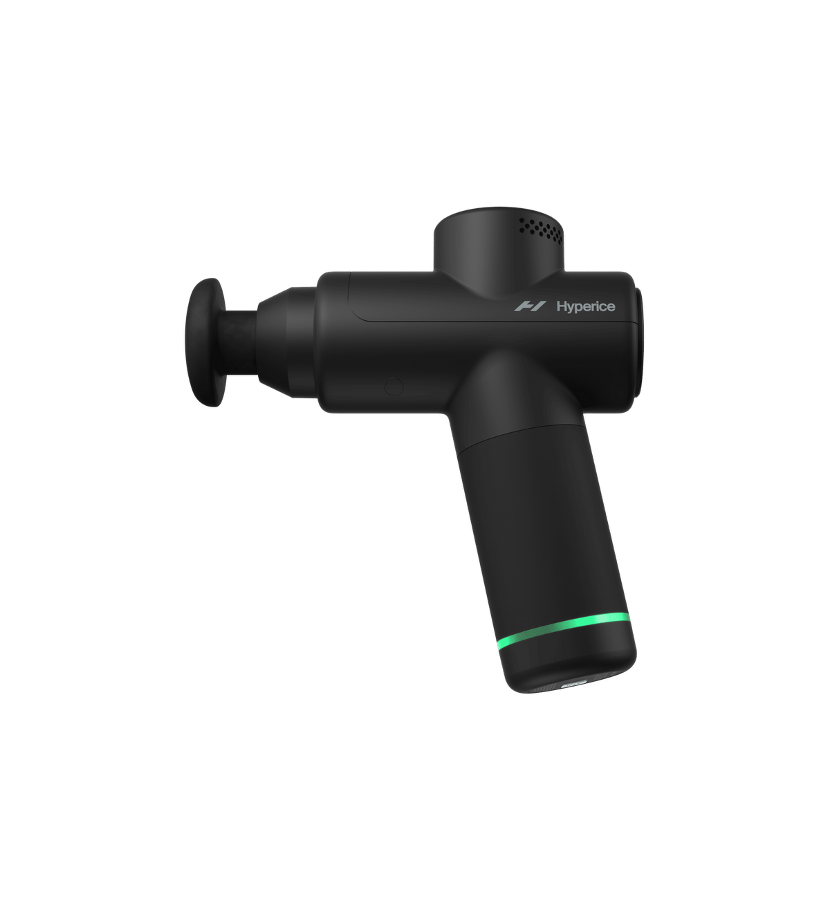 Hyperice Hypervolt Go 2 portable percussion massager held in one hand