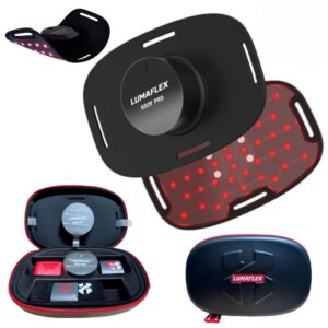 Lumaflex Body Pro red light therapy wrap wrapped around a person's shoulder and upper arm