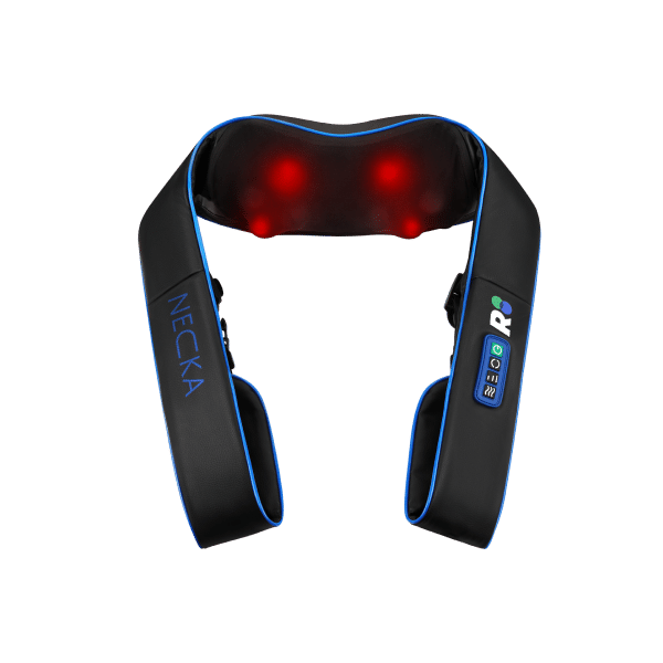 REATHLETE NECKA shiatsu neck massager draped over a person's shoulders — view 5