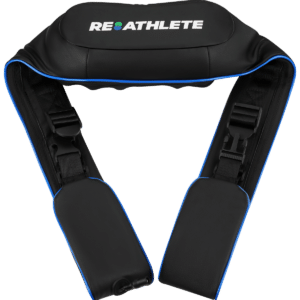 REATHLETE NECKA shiatsu neck massager draped over a person's shoulders — view 2