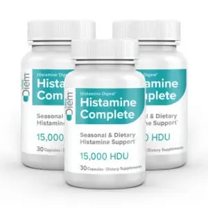 Three bottles of Omne Diem Histamine Complete, 30 capsules each (3-pack)