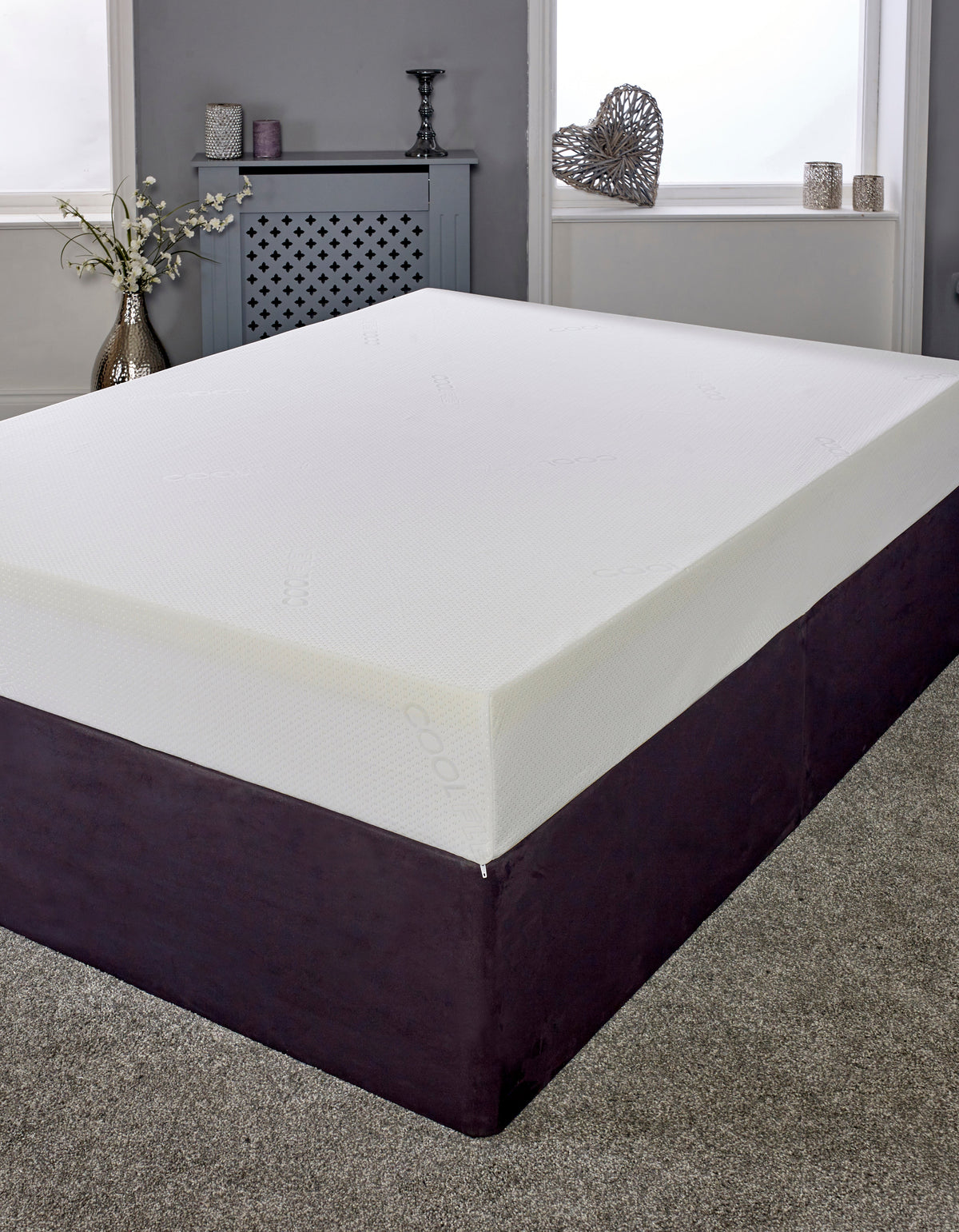Starlight Beds small single orthopaedic mattress in 2ft6 size, springless foam mattress shown upright — view 2