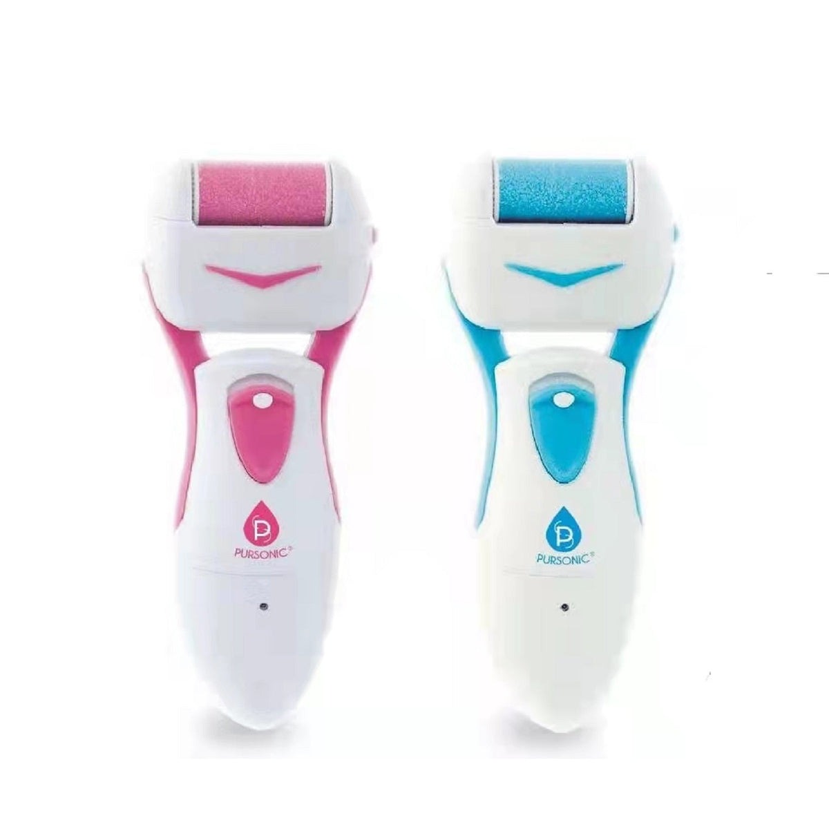 Blue Pursonic electric callus remover and foot smoother with rotating roller head