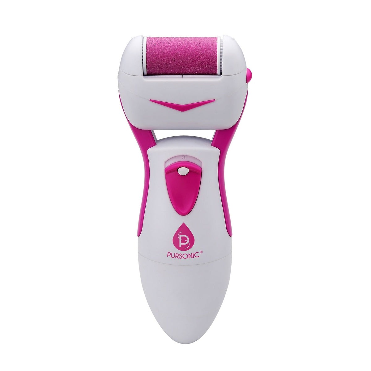 Blue Pursonic electric callus remover and foot smoother with rotating roller head — view 3