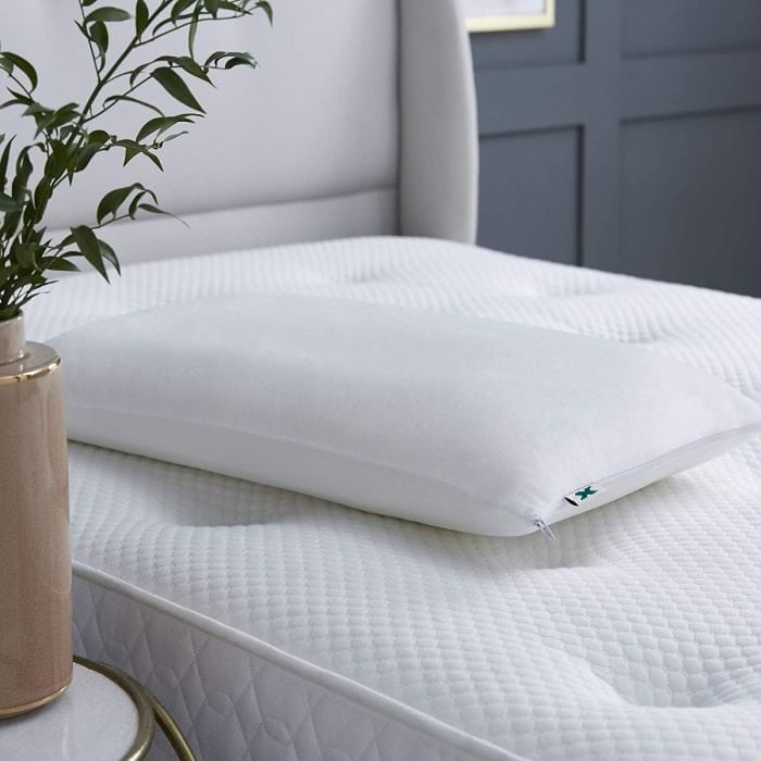 Luxe Mattresses memory foam pregnancy pillow in Double 135 x 190 cm shown on a made bed — view 2