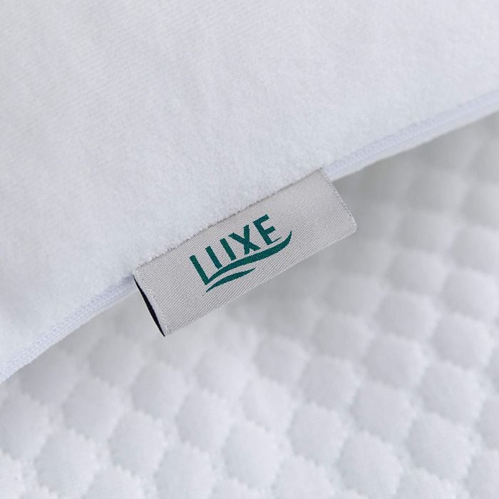 Luxe Mattresses memory foam pregnancy pillow in Double 135 x 190 cm shown on a made bed — view 4