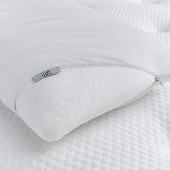 Luxe Mattresses memory foam pregnancy pillow in Double 135 x 190 cm shown on a made bed — view 5