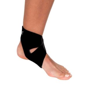 Body Helix X-Fit ankle compression wrap with figure-8 X pattern, sized to fit inside a shoe
